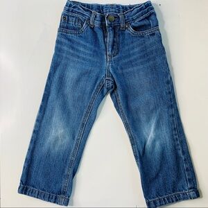 Cherokee Toddler Blue Denim Straight Jeans for Boys Size 3T Adjustable Waist